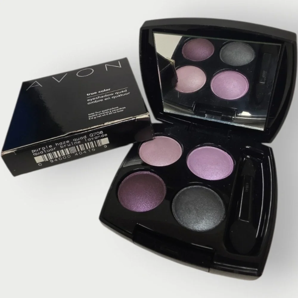 Avon True Color PURPLE HAZE Eyeshadow Quad .176 oz Discontnued NEW IN BOX